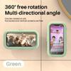 360 ° Rotatable Bathroom Waterproof Phone Case Bathroom Shower Drama Chasing Tool Kitchen Wall Hanging Lazy Person Bracket (Green)