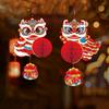 Lanterne Nid d'abeille Festival du Printemps Chinois 2026 Ornement d'arbre Fête du Nouvel An Lunaire Lanternes en Papier Rouge Pliables