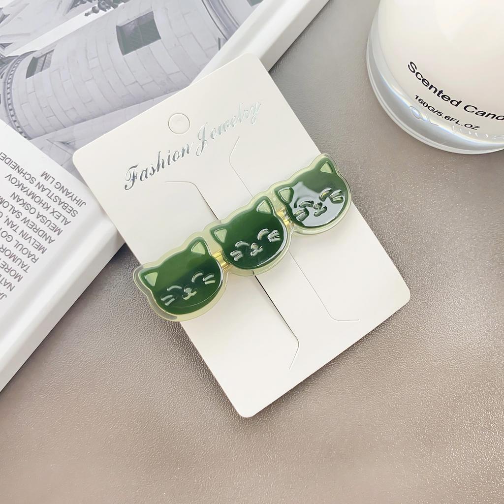 Koreanischer Haarclip, 6,5 cm, mit Essigsäure-Wassertropfen-Design, im Retro-Stil, niedlicher Katzen-Haarclip für süße Mädchen