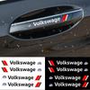 4 szt. Naklejki Ochronne na Klamki Drzwi Samochodowe zapobiegające Zarysowaniom Wycieraczki do Volkswagen VW Golf 4 7 MK3 4 7 Touran Polo Passat