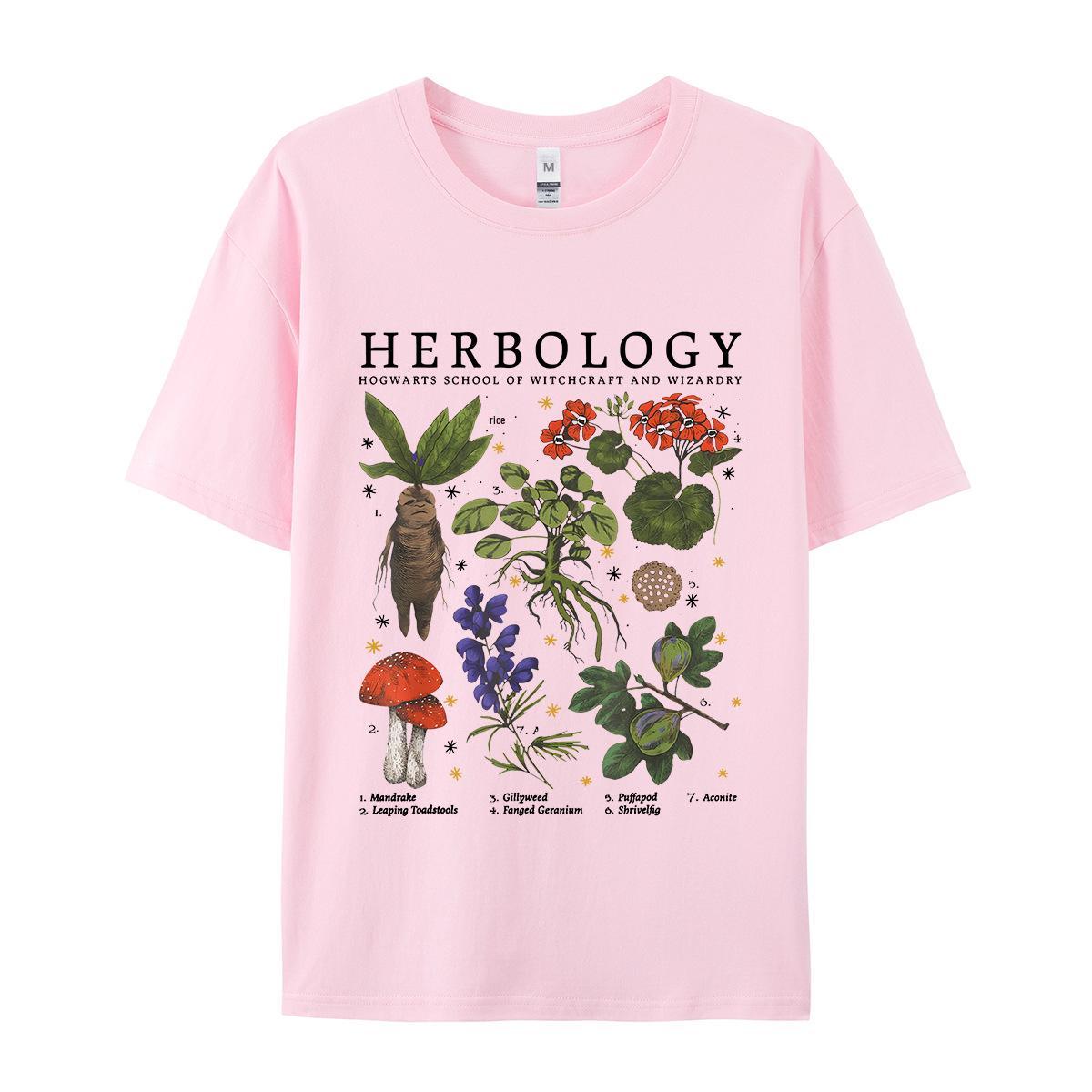 

Жіноча футболка з чистої бавовни Herbology Hogwarts, Європейський/Американський крій, Короткий рукав XS