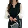 Maxi Loose Slimming Simple Office White [JINJUDUO] Women's Long-Sleeved Dress, Fit, Thin, Stretchy, Effect, Design, Casual, Wear,
