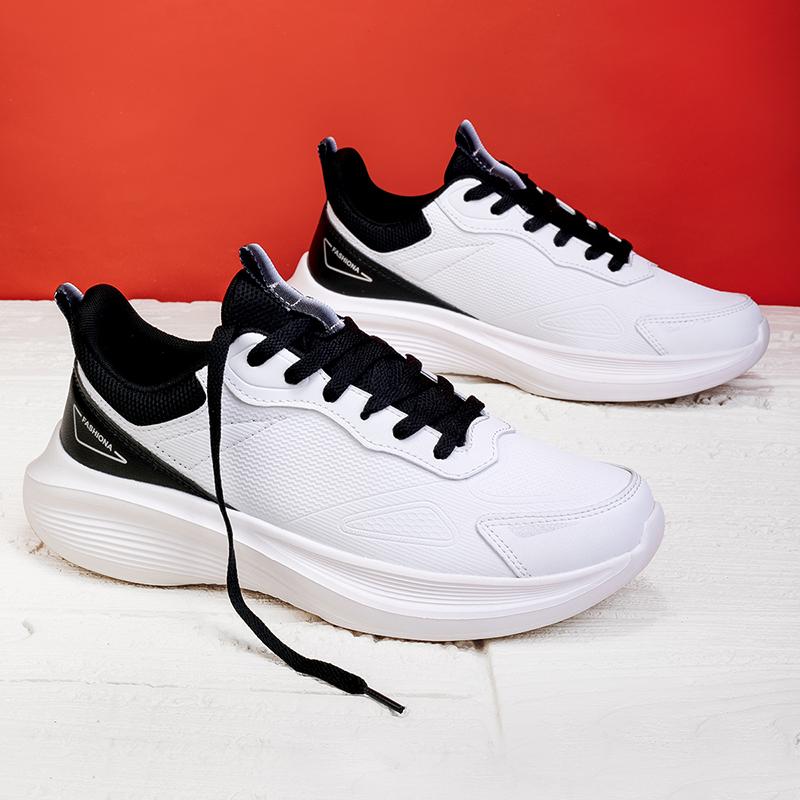 

Sports Shoes Men 2025 Running Shoes Breathable Lightweight Walking Sneakers Non Slip Comfortable Athletic Shoes for Men 45 білий