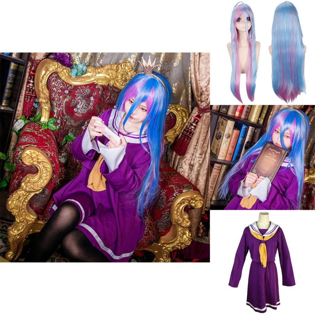 Comfortable No Game No Life Shiro Cosplay Dress Shirt With Beautiful Tie Set