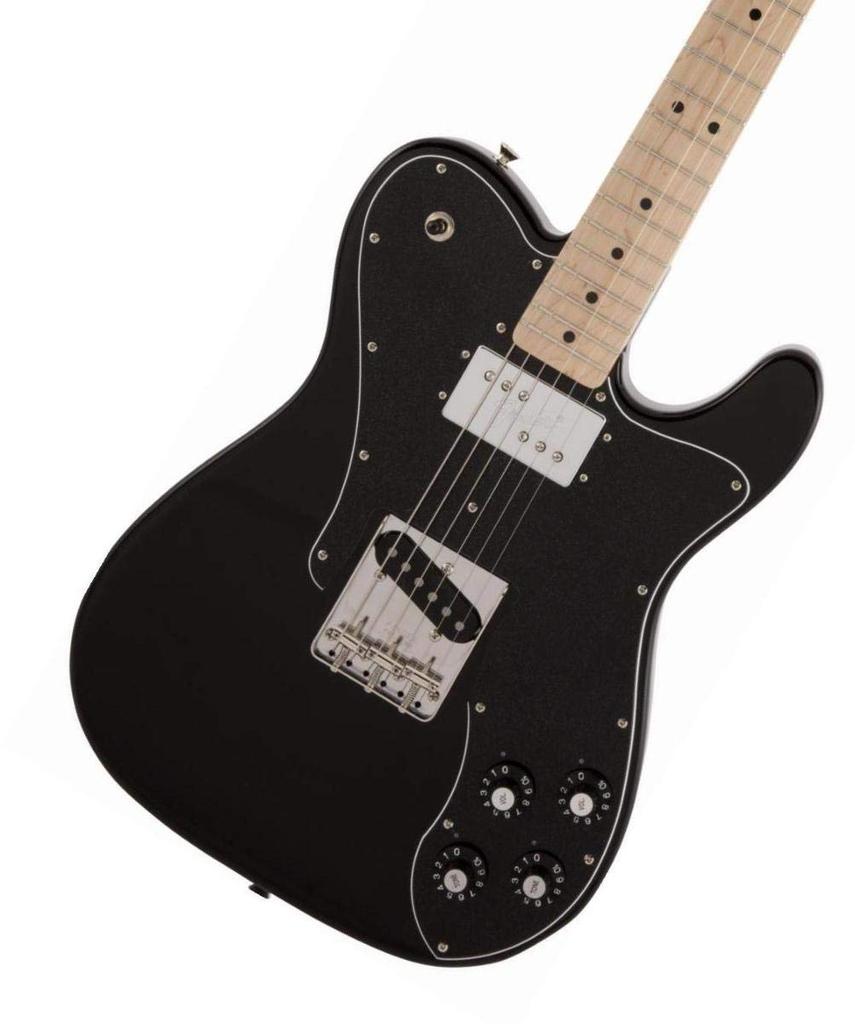 Fender Elektrická kytara vyrobená v Japonsku Tradiční 70. léta Maple Black Telecaster® Custom, hmatník,