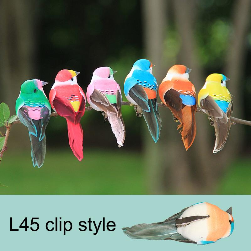 1pcs Cute Artificial Birds Fake Foam Animal Simulation Feather Birds Models Tit DIY Craft Home Garden Ornament Decoration