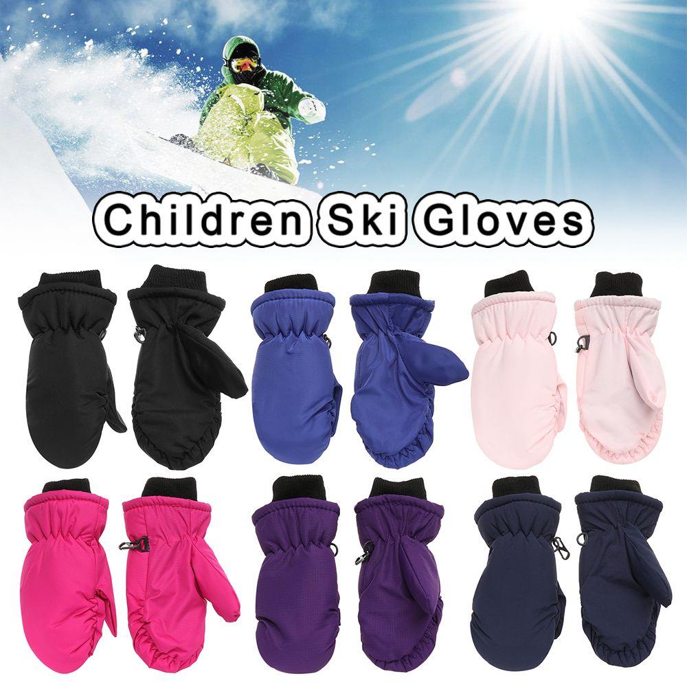 Must Thicken Warm Windproof Waterproof Children Ski Gloves Snow Snowboard Long-sleeved Mitten