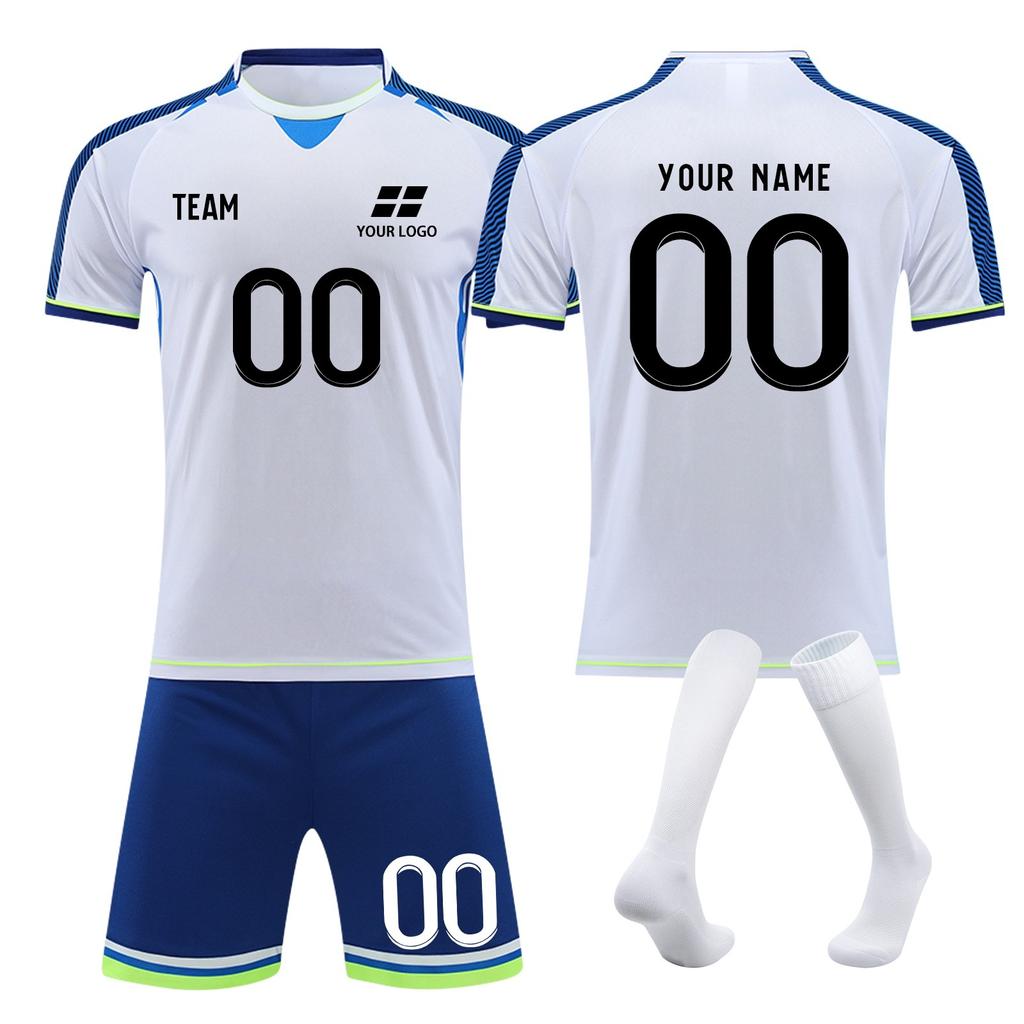 Custom Soccer Jersey Set Personalized Team Uniforms Quick Dry Sportswear for Men Women Youth Adults Kids Training Matches