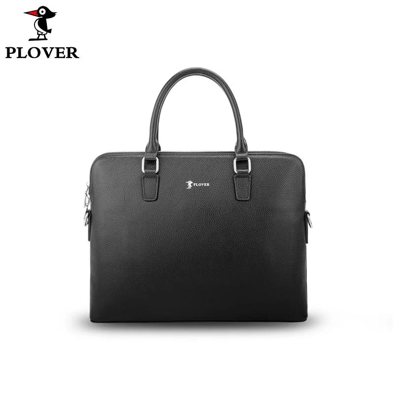 Plover Men s Leather Business Briefcase