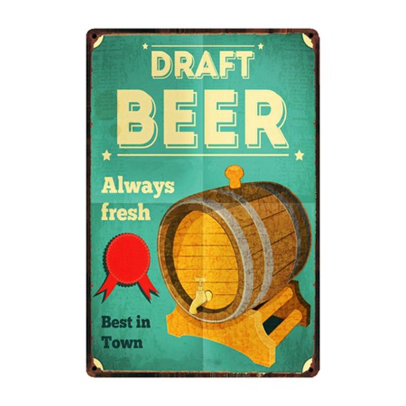 [ WellCraft ] Free Beer Tomorrow Ice Cold Beer Served Here Metal Sign Posters Art Vintage Mural Painting Custom Decor WW4