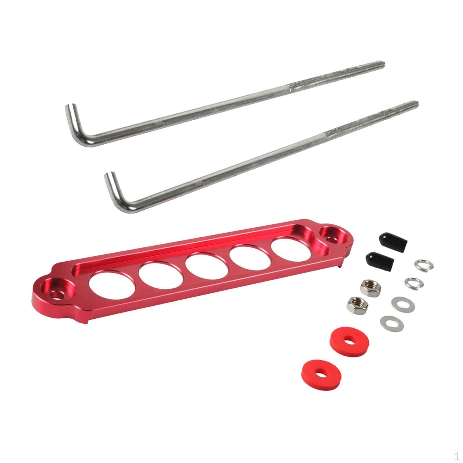 

5 отверстий кронштейн для крепления автомобильного аккумулятора из алюминиевого сплава легкий многоцелевой стяжной ремень для красный