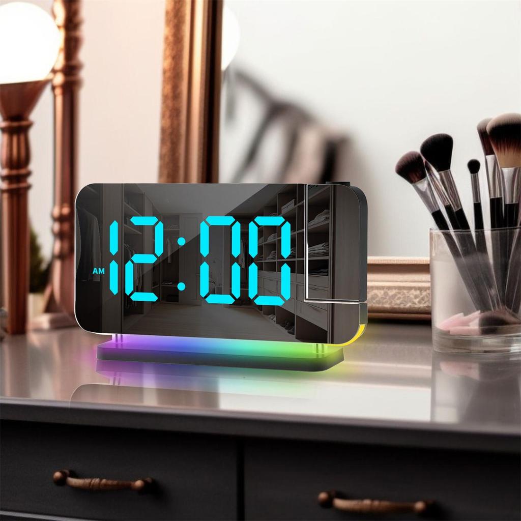 Digital Alarm Clock LED Display Adjustable Brightness Projection LED Alarm Clock for Bedrooms Living Rooms Kitchens Desk