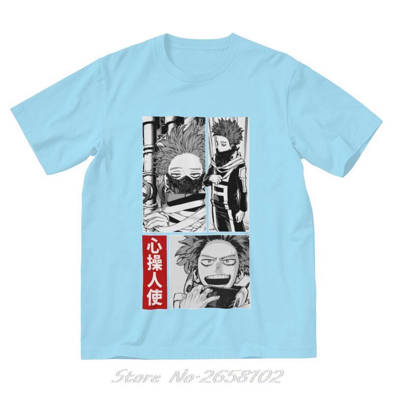 Boku No Hero Academia T Shirts Men Cotton T-shirt Anime Manga Hitoshi Shinso Tee Tops Harajuku Streetwear Tshirts Gift