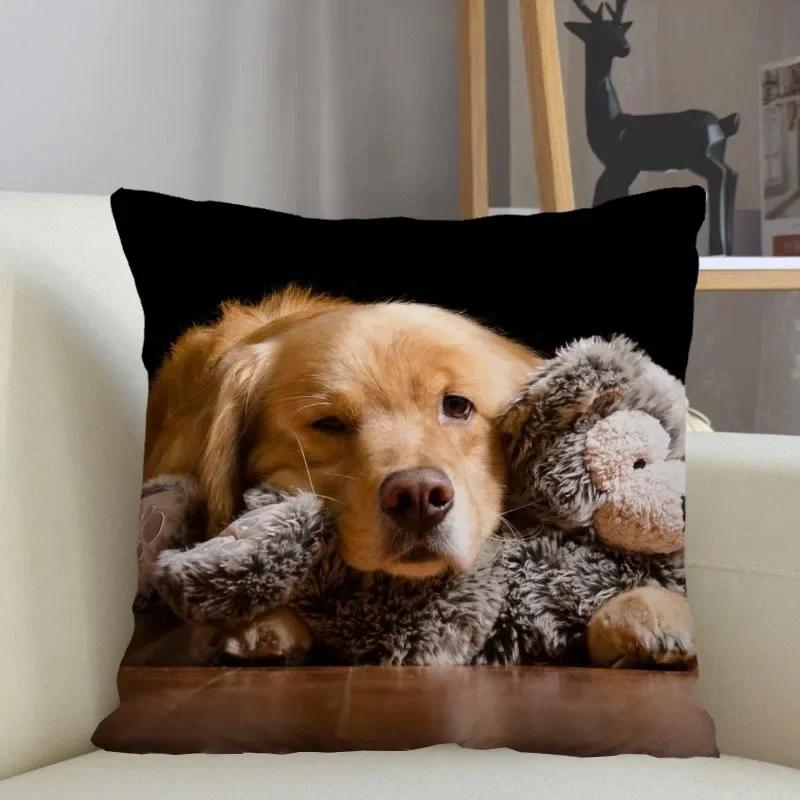 Golden Retriever Hund Kissenbezug Sofa Dekorative Kissenhülle Kissenbezug Heimdeko Großhandel