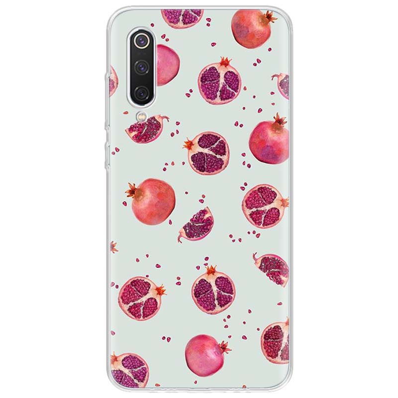 

Food fruit red pomegranate and Cherry Phone Case For Xiaomi Redmi Note 14 13 12 11 10 11E Pro Plus 12S 11S 11E 11T 10S Soft TPU Redmi Note 14 Pro 5G