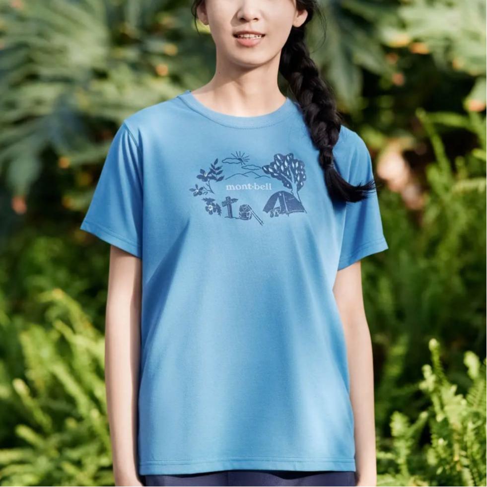 MONTBELL Japanese Fashion Versatile Sports Quick Dry Crew Neck Short Sleeve SS25 T-Shirt Women's