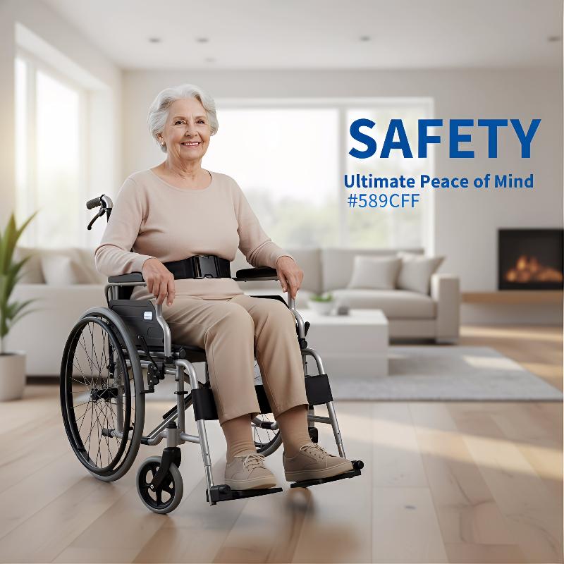 Adjustable Safety Wheelchair Seat Belt 2 Straps Lap and Leg Secure Support Aids for Disabled Senior Mobility
