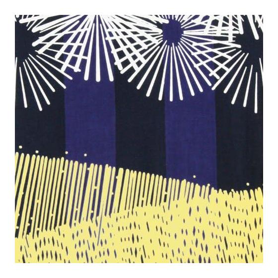 Someno Anbo Tenugui "Shimahanabi" (Striped Fireworks) - Hand-dyed 100% Cotton, Tokuoka Fabric, Made in Japan, 35cm x 100cm - Stylish, Modern,