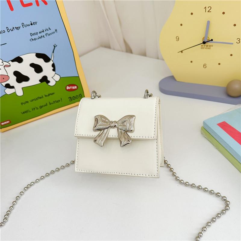 Adorable Mini Bowknot Crossbody Bag For Kids Trendy Chain Design In Multiple Colors