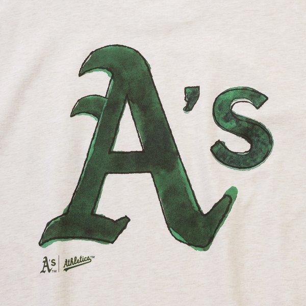 New Era Oakland AThleTics Drawing T shirT oaTmeal Melange 15147541