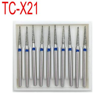 10 Stück/Box Dental Diamant FG Hochgeschwindigkeitsbohrer FG 1,6 mm Bohrer zum Polieren Glätten Zähne Polierer TC-X21