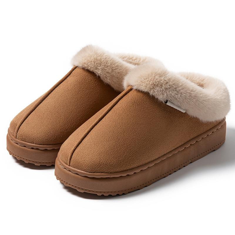 Autumn and Winter Cotton Slippers Indoor Thick Bottom Non-slip Warm Plush New Home Winter Couple Cotton Mop