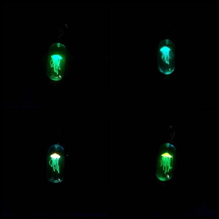 Sturdy Resin Jellyfish Pendant Necklace Offering Soft Glows Designs Accessory for Individualistic Fashion Lovers