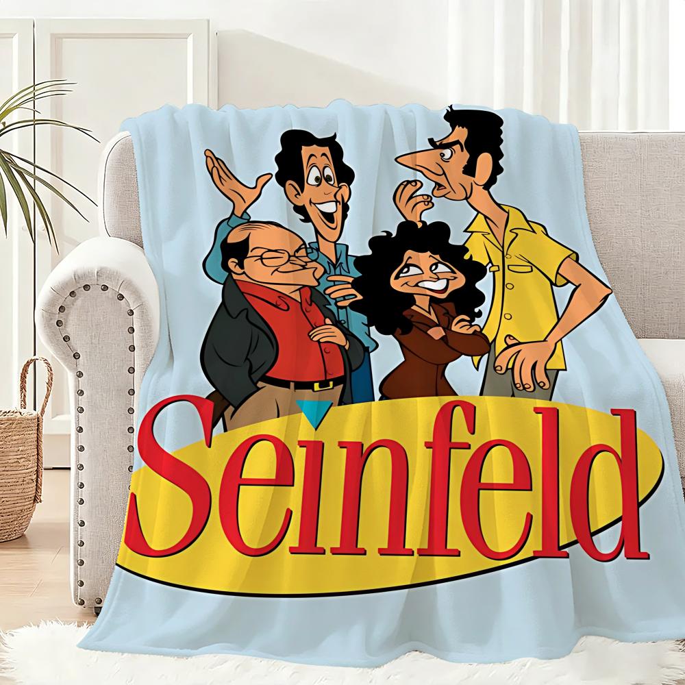 Movie S-Seinfeld Throw Lightweight 240g Flannel Blanket Soft Skin-friendly for Summer Cooling