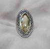 Lemon Quartz Ring: 925 Sterling Silver, Minimalist Boho Jewelry