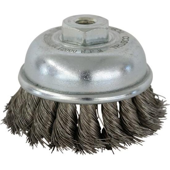 

TRUSCO Twist Cup Brush for Power Tools, 75, SUS0.35, TCB-75AS