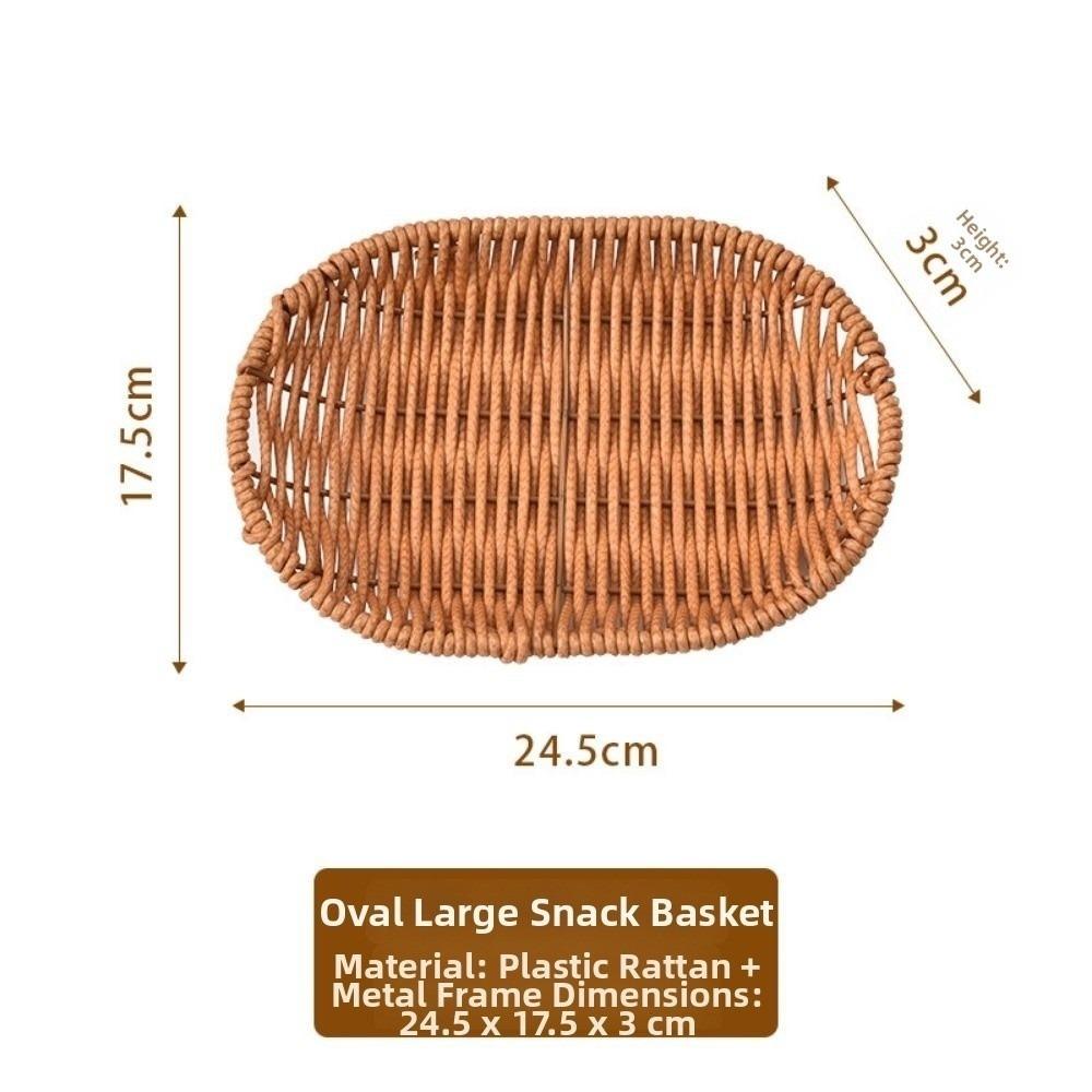 Retro Gewebte Imitation Rattan Obstschale Hochzeitsbonbon Blumenaufbewahrung