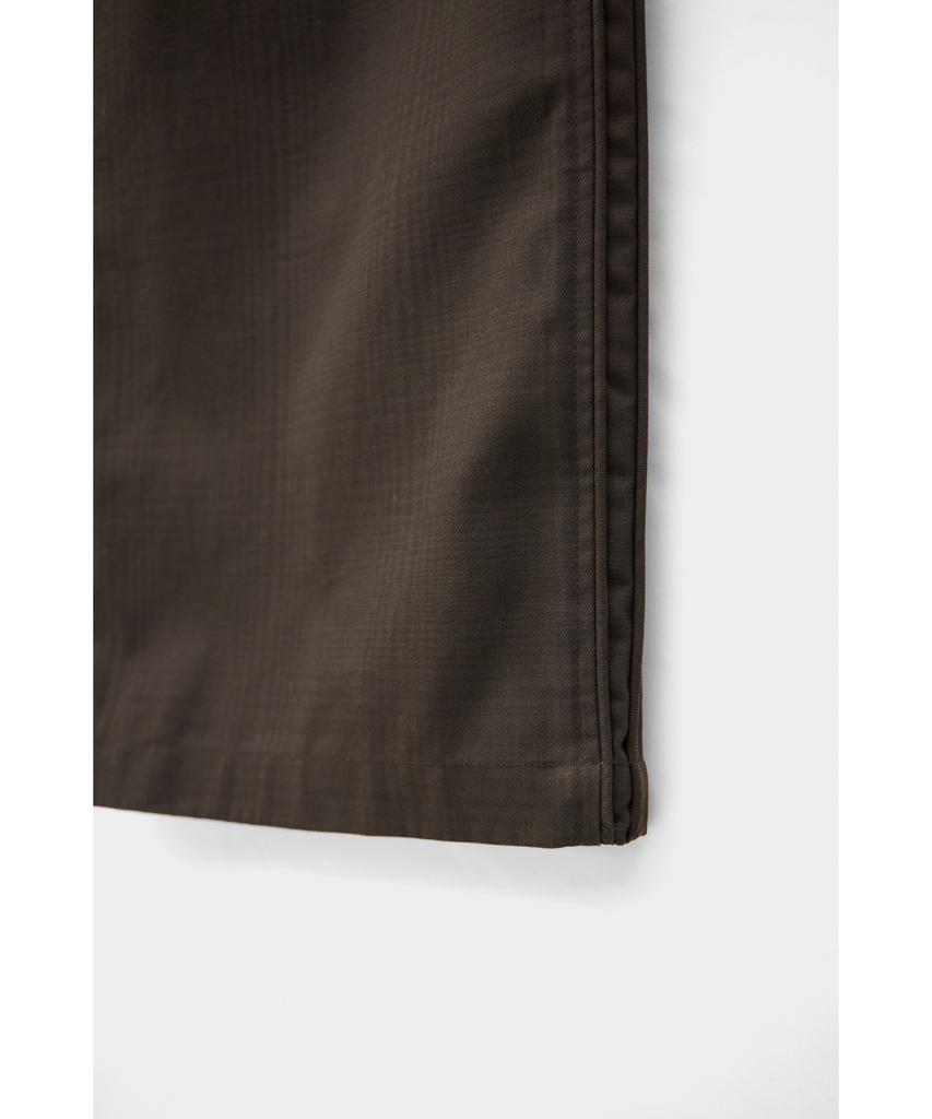YOUTH Double Trimming Wide Pants - Brown Check