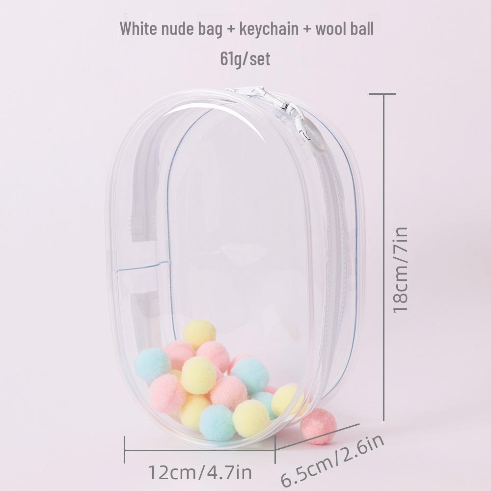 18cm High-Transparency Vinyl Doll Case - Multicolor Stroller Bag with Hanging Option for Anime Collectibles