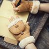 Plush Winter Gloves Thick Fingerless Gloves Fashion Half Finger Gloves  Cycling
