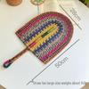 Vietnamese Seaweed Straw Fan: African-Style Wall Decor & Handheld Palm Leaf Fan