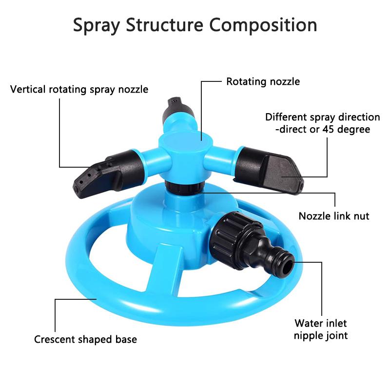 Περιστρεφόμενο 360 μοιρών Αυτόματοι ψεκαστήρες γκαζόν κήπου Σύστημα νερού Quick Coupling Yard Ακροφύσιο γκαζόν Προμήθειες άρδευσης κήπου