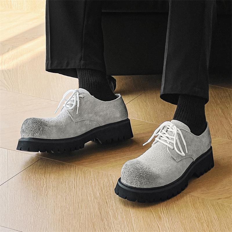 Japanese Retro Big Head Derby Shoes Men'S Old-Fashioned Commuter Casual Leather Shoes 24229-J
