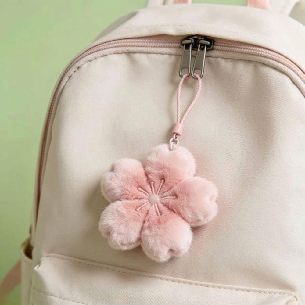 Sakura Series Bag Charm Plush Bag Pendant Fashion Keychain  Backpack Decoration