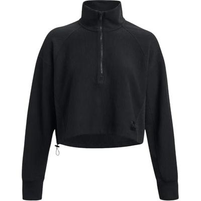 Solid 1/4 Zip Mock Neck Fleece Training Sweatshirt Women Sweatshirt Black 1379772-001