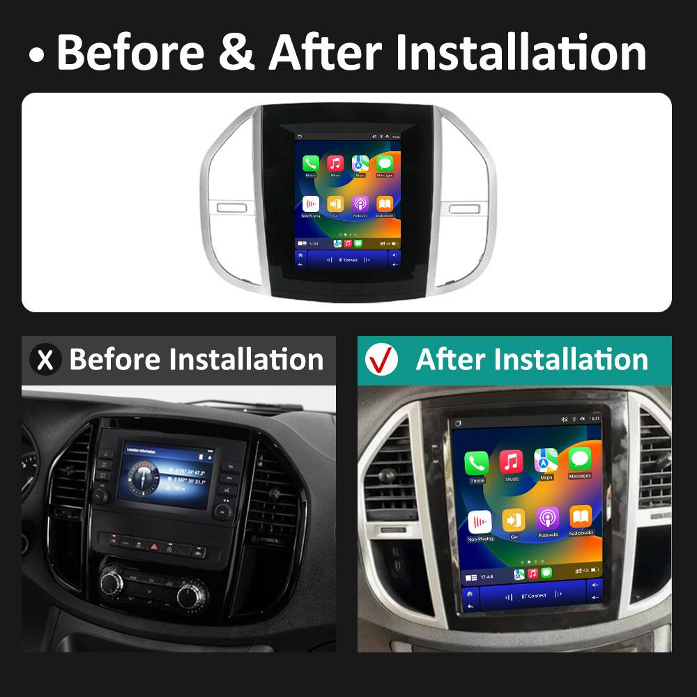 Android 14 Multimedia Video Radio Player For Mercedes Benz Vito 3 2014 2015 2016 2017 2018 2019 2020 Built-in GPS WiFi Rear View