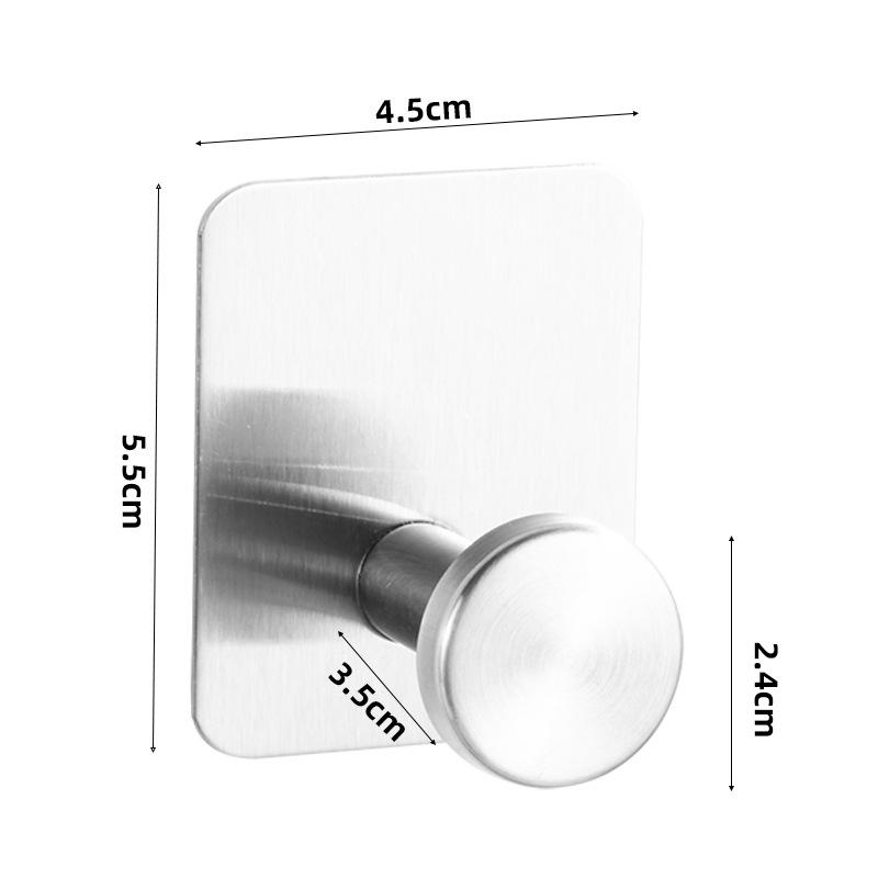 Stainless Steel Punch-Free Wall-Mounted Couple Coat Hooks