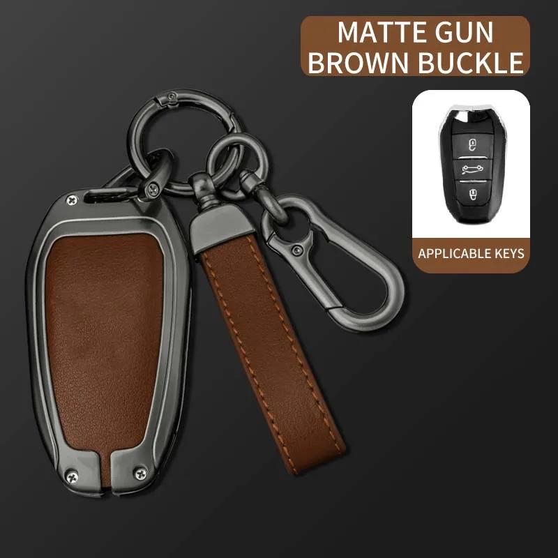 Smart nyckelfodral för bil för Peugeot 308 3008 508 5008 408 4008 208 301 407 För Citroen C4 C6 C3-XR Picasso DS Nyckelring