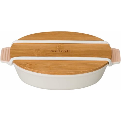 

Masakazu Antibacterial Lunch Box, Mattratt Oval Dish, 550ml, White