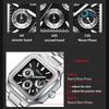 Fashion Men Watch Luminous Waterproof Chronograph Date Man Wristwatch Square Stainless Steel Quartz Men's Watches Reloj