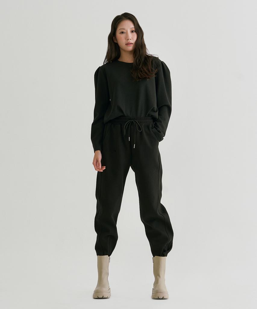 Peulleio Long Button T-Shirt _ Black