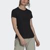 adidas T Shirts Women's Black Crew Neck Moderate Nipped In Waist H31019