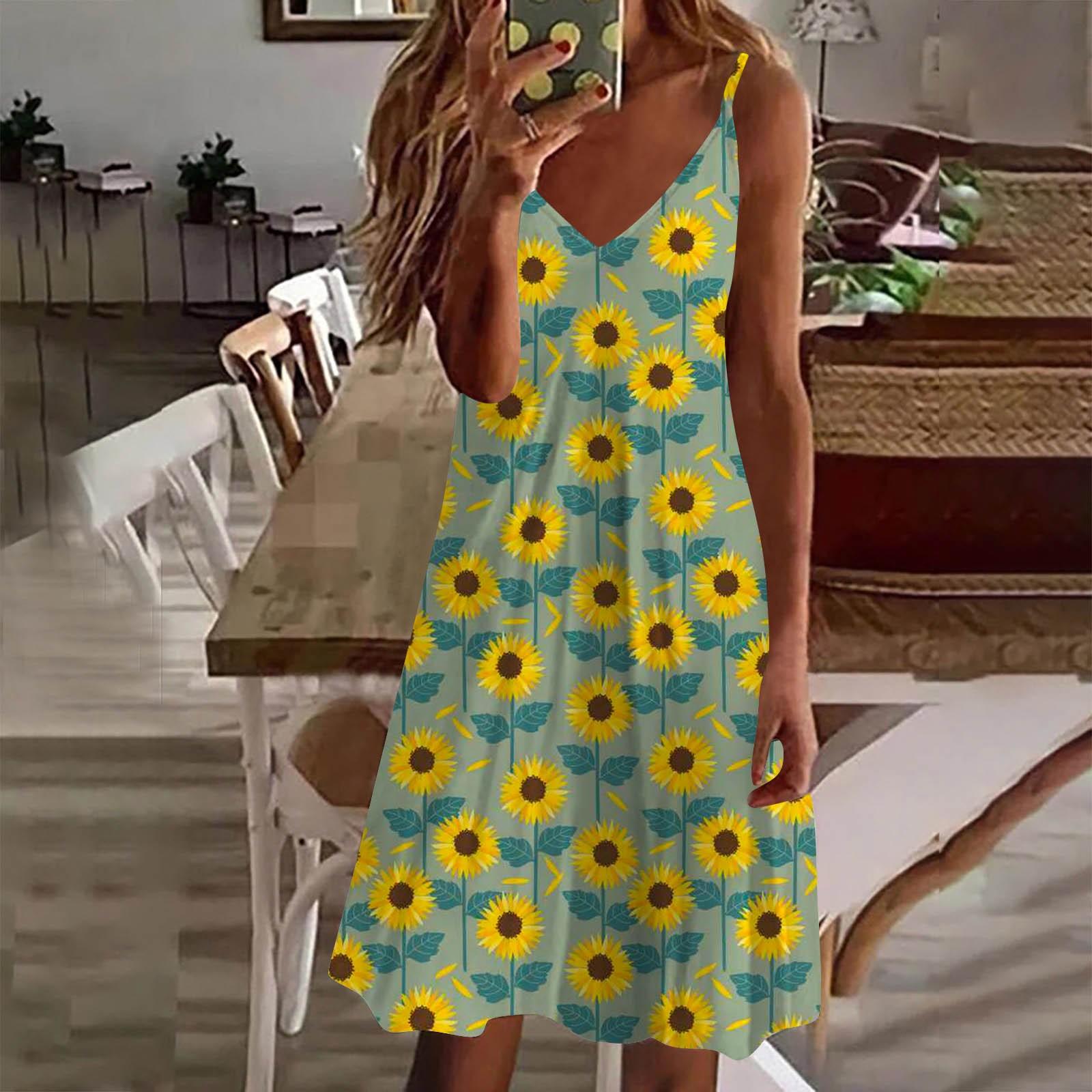 

Жіноча сукня, повсякденна пляжна спідниця-сарафан з принтом L білий