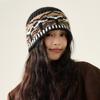 Women Winter Autumn Hat Thick Hat 2025 Fashion Lady Knitted Thick Hat Vintage Floral