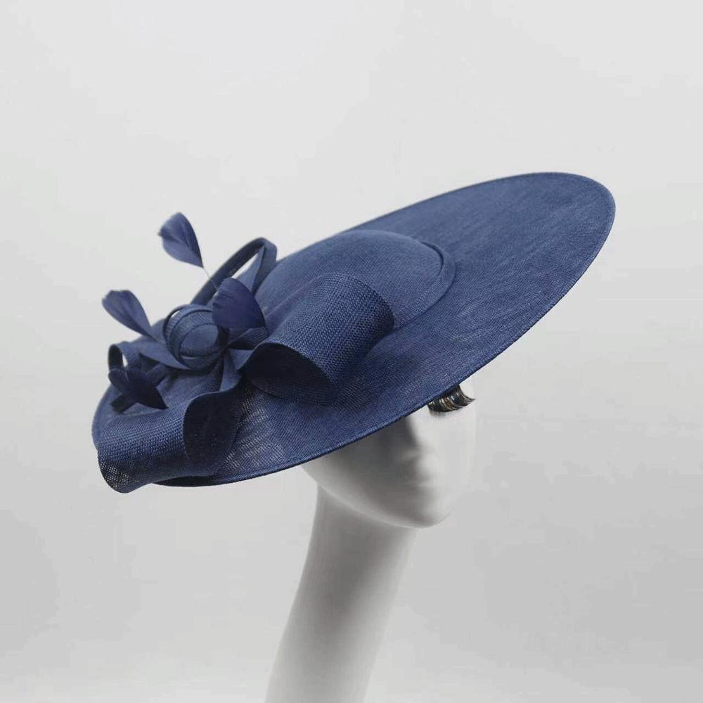 With Headband Tea Party Hat Wide Brim Derby Hat New Women Fascinator Hats  for Church Event