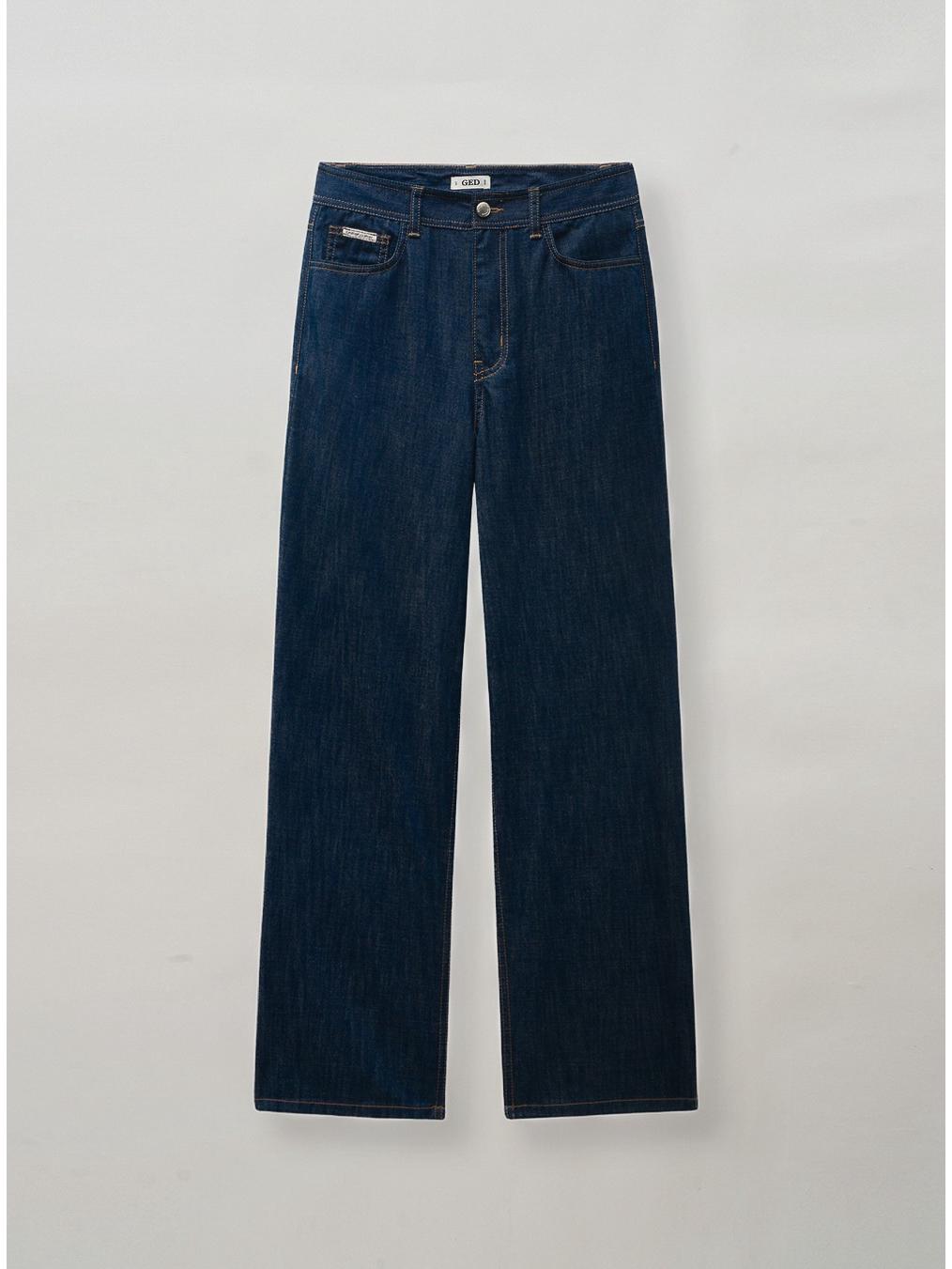 

In Stock: 2024 Korean Dongdaemun Retro Straight Denim Jeans for Women - Spring/Summer Casual Style Extra Small индиго